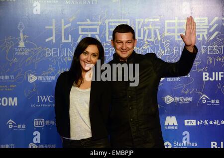 Peking, Peking, CHN, China. 18. April 2015. Peking, CHINA - 18. April 2015: (Nur zur redaktionellen Verwendung. CHINA aus) '' Kampf um Sewastopol '' Pressekonferenz während des 5. Beijing International Film Festival. © SIPA Asien/ZUMA Draht/Alamy Live-Nachrichten Stockfoto