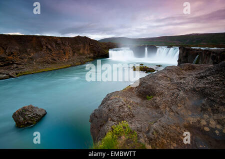 Goðafoss, Wasserfall der Götter, Godafoss, North Island, Island Stockfoto