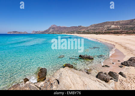 Der berühmte Strand von Falassarna in Kreta, Griechenland Stockfoto