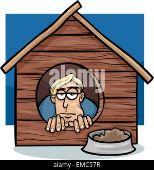 im Haus sagen Cartoon Hund Stock Vektor