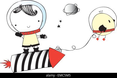 zum Mond Stock Vektor