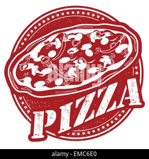 Pizza-Stempel Stock Vektor