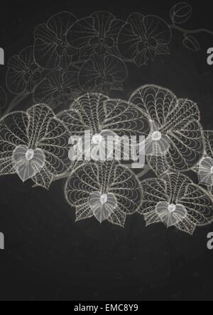 Stilisierte Zeichnung mit Kreide auf die Tafel. Stock Vektor