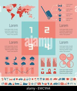 Infografik-Vorlage zu reisen. Stock Vektor