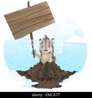 Happy Groundhog Day. Stock Vektor