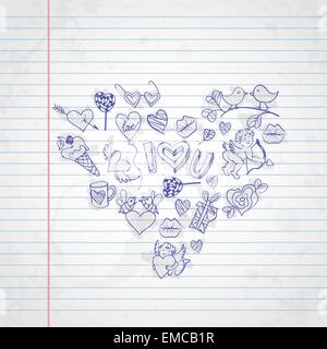 Valentinstag-Symbol. Stock Vektor