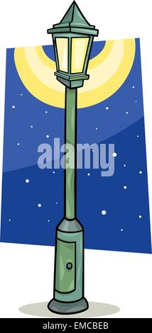 Straßenlaterne Laterne Cartoon illustration Stock Vektor