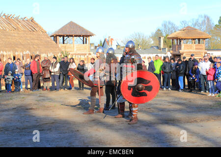 Mittelalterliche Siedlung in Slawutowo. Pommern. Polen Stockfoto