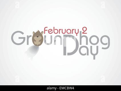 Groundhog Day, Text. Stock Vektor