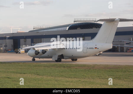 Landebahn des Flughafens London City, London UK Stockfoto