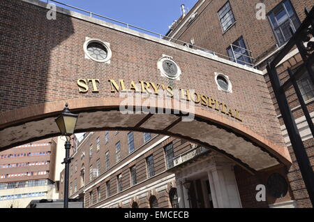 Str. Marys Krankenhaus in Paddington, London Stockfoto