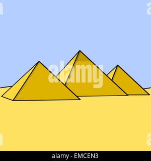 Ägyptische Pyramiden Stock Vektor