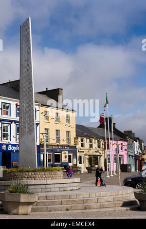 Irland, Co. Galway, Connemara, Clifden, Marktplatz Stockfoto