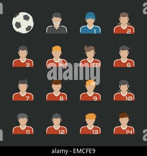 Sport Fußball Icons set Stock Vektor