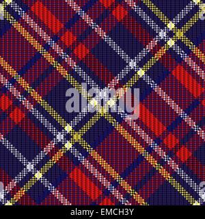 Diagonale Tartan Stoff nahtlose Textur Stock Vektor