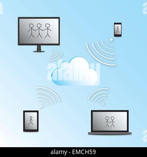 Cloud-Computing Stock Vektor