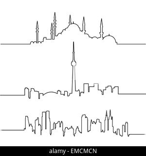 Stadtansichten Stock Vektor