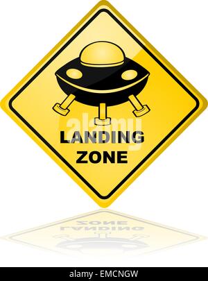 Raumschiff-Landezone Stock Vektor