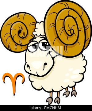 Widder oder dem Sternzeichen Widder Stock Vektor