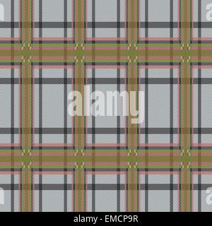 Rechteckige Tartan braun und grau Stoff nahtlose Textur Stock Vektor