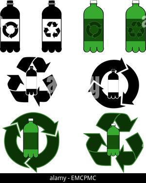 -Flaschen-recycling Stock Vektor