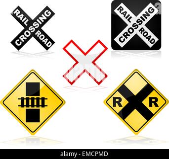 Bahnübergang Stock Vektor