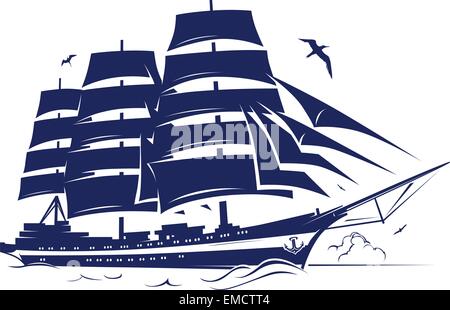 Segelschiff Stock Vektor
