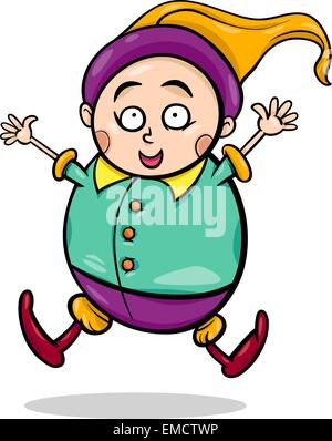 GNOME oder Zwerg-Cartoon-illustration Stock Vektor