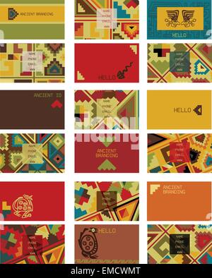 Visitenkarten. Antiken Hintergrund Stock Vektor