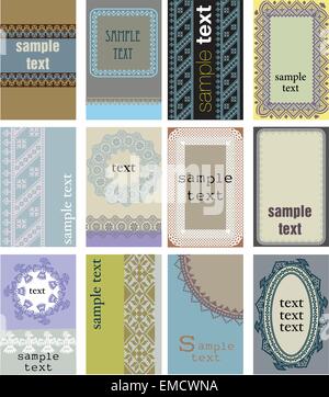 Visitenkarten. Antiken Hintergrund Stock Vektor