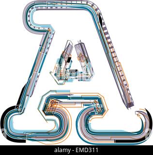 Font Illustration Buchstaben A Stock Vektor
