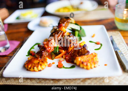 Rindfleisch-satay Stockfoto