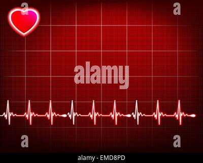 Abstraktes Herz EKG. EPS 10 Stock Vektor