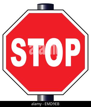 Achteck-Stop-Schild Stock Vektor