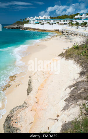 Cupecoy Beach auf St. Martin Karibik Stockfoto