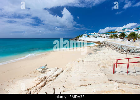 Cupecoy Beach auf St. Martin Caribbean Stockfoto