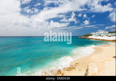 Cupecoy Beach auf St. Martin Caribbean Stockfoto