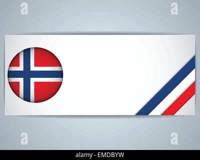 Norwegen-Land-Reihe von Bannern Stock Vektor