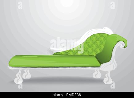 grünes sofa Stock Vektor