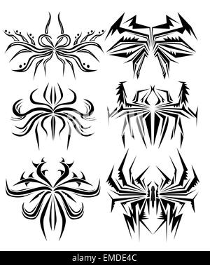 Abstrakte Spider Tattoo Stock Vektor