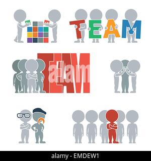 Flache Menschen - team Stock Vektor