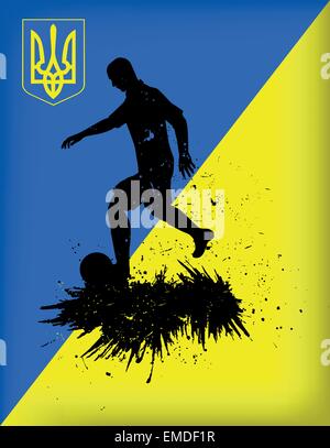 Ukraine Fussball poster Stock Vektor