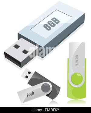 USB-Memory-sticks Stock Vektor