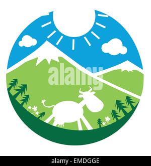 Kuh-Symbol Stock Vektor