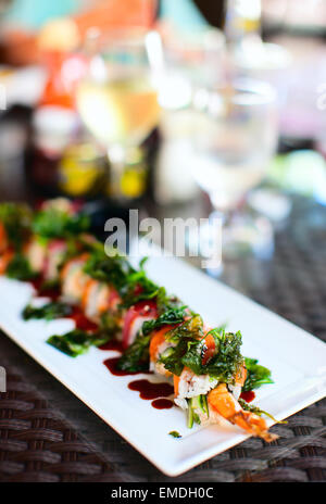 Japanische Küche Sushi-Rollen Stockfoto