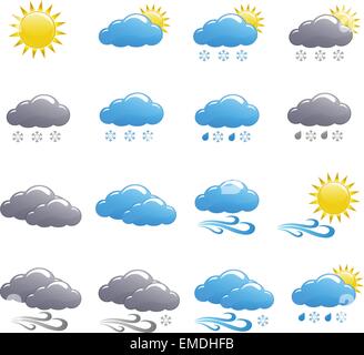Wetter-Icon set Wintertag Stock Vektor