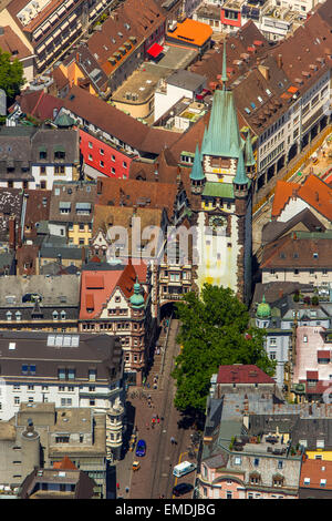 Altstadt von Freiburg mit Kajo Tor, Freiburg Im Breisgau, Baden-Württemberg, Deutschland Stockfoto