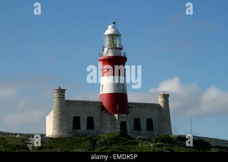 Leuchtturm Kap Agulhas in Südafrika Stockfoto