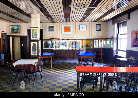 "La Buena Medida Bar", in La Boca Nachbarschaft, Buenos Aires, Argentinien. Stockfoto