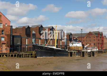 Die Arktis Corsair Schiff auf dem Fluss-Rumpf in das Museum Quarter of Hull City Centre UK Stockfoto